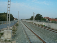 Open track barrier in urban environment