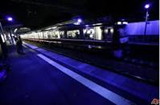 Blue lights installed on platforms, Tokyo